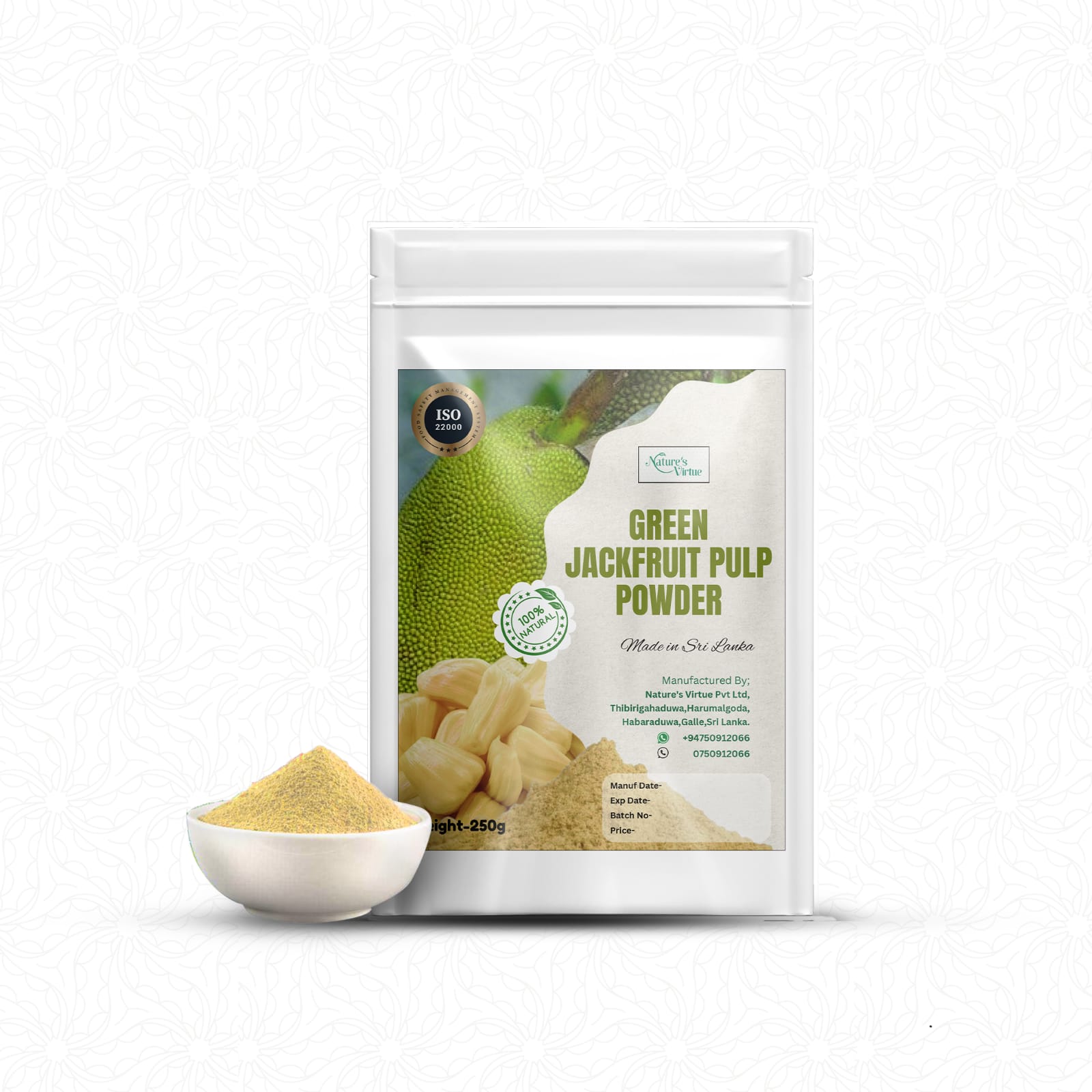 Jackfruits pulp powder